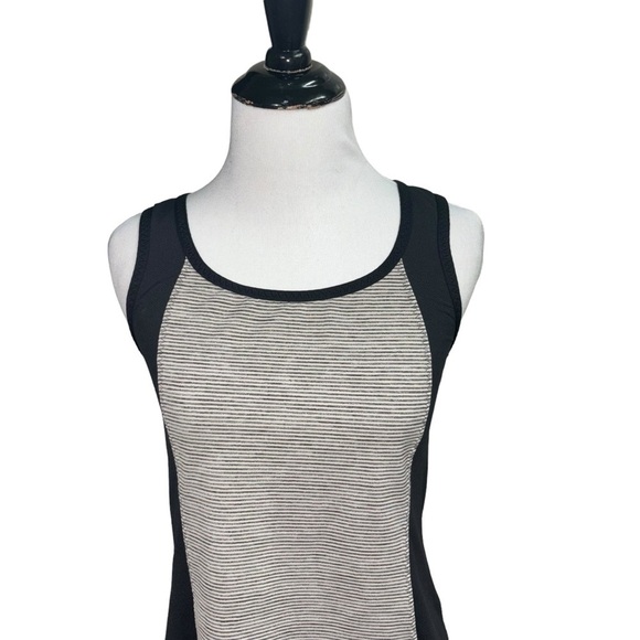 Lululemon Women's Size 6 Run Speed Squad Tank Top Tonka Strip Cashew / Black - Picture 3 of 7